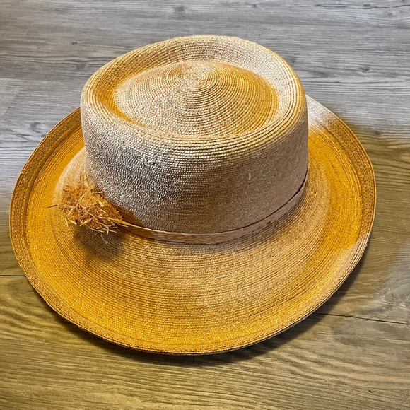 PETER BEATON NANTUCKET NATURAL STRAW HAT SIZE MEDIUM - Picture 3 of 6